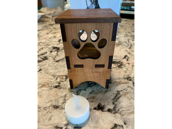 Dog paw tea lite holder