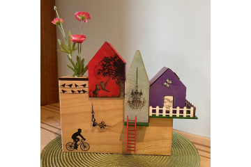 Sculpture Village Clock