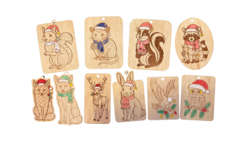 Christmas Animals ready to etch and laser cut