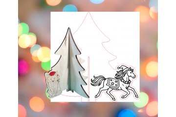 Slotted Tree with Horse