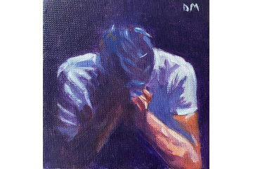 Portrait of a man in shadow