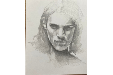 Pencil Sketch of a Young Man