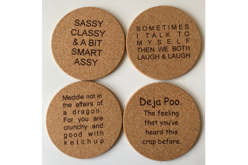 Set of 4 fun coasters