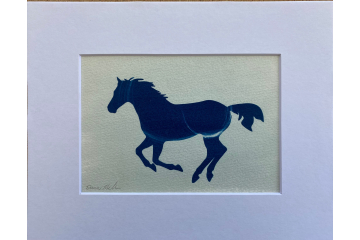 Horse running print