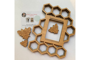 Weave and hang decorative wall loom Bee Hive