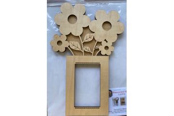 Weave and hang decorative wall loom  Flower Trio