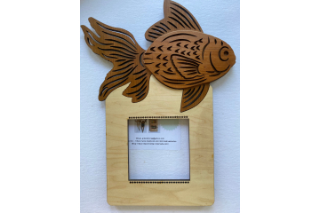 Weave and hang decorative wall loom  Fish