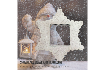 Glittery Snowflake Weave and Hang Loom