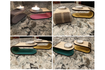 Tealight Holder with Living Hinge Digital file