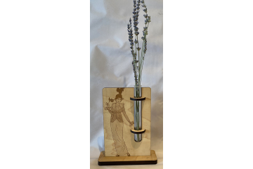 Test Tube Bud Vase Lady in a Hat