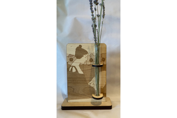 Test Tube Bud Vase Woman Reading