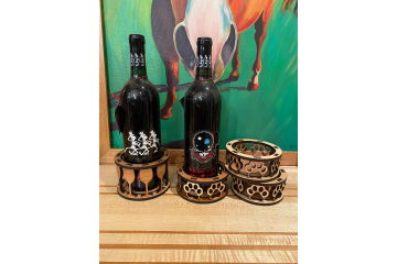 Wine Bottle Coaster Dog Paw Wine Glass PDF FILE ONLY